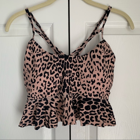 COCOSHIP Other - Leopard Print Peplum Adjustable Bathing Suit Too Size 10